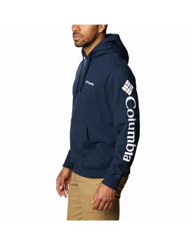 Columbia Viewmont II Sleeve Graphic Felpa con Cappuccio Uomo, Collegiate Navy