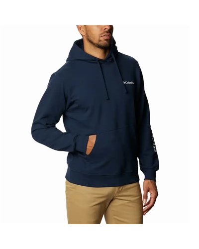 Columbia Viewmont II Sleeve Graphic Felpa con Cappuccio Uomo, Collegiate Navy