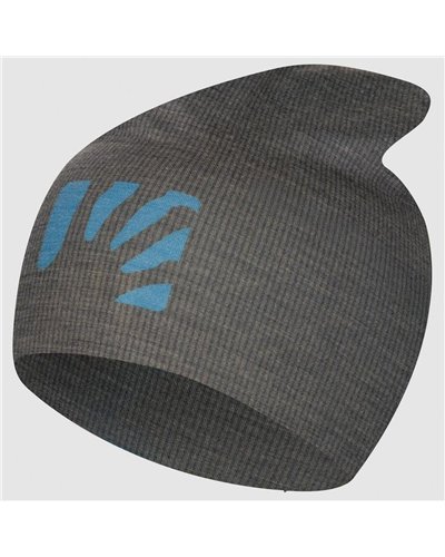 Karpos Coppolo Berretto Reversibile Misto Lana Merino, Woodl. Gray/Black/Deep Water (Taglia Unica)