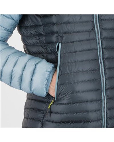 Karpos Alagna Giacca Piumino con Cappuccio Uomo, Woodl. Gray/Smoke Blue