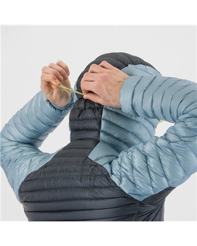 Karpos Alagna Men's Hooded Down Jacket, Woodl. Gray/Smoke Blue