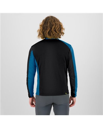 Karpos Cherz Men's Full Zip Fleece, Deep Water/Black