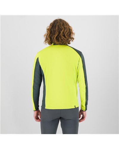 Karpos Cherz Fleece Pile Full Zip Uomo, Woodl. Gray/Acid Lime