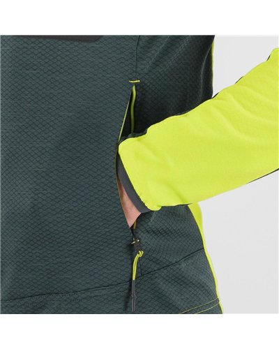 Karpos Cherz Fleece Pile Full Zip Uomo, Woodl. Gray/Acid Lime
