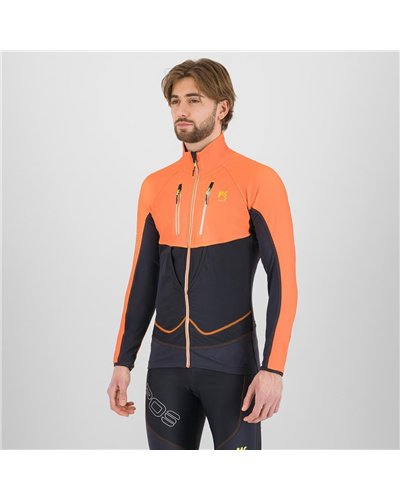 Karpos Alagna Lite Men's Ski Mountaineering Jacket, Black/Vibrant Orange
