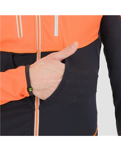 Karpos Alagna Lite Men's Ski Mountaineering Jacket, Black/Vibrant Orange