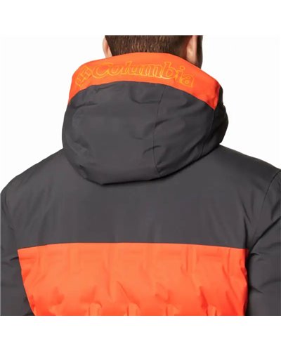 Columbia Wild Card Men's Ski Down Jacket, Red Quartz/Shark