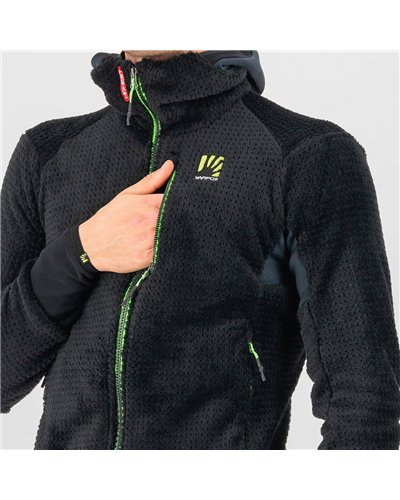 Karpos K-Performance H-Loft Fleece Pile con Cappuccio Uomo, Nero