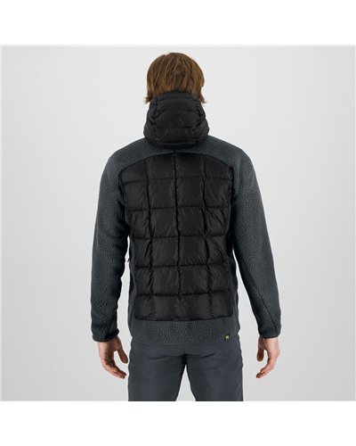 Karpos Marmarole Retrò Giacca con Cappuccio Uomo, Black/Woodl. Gray