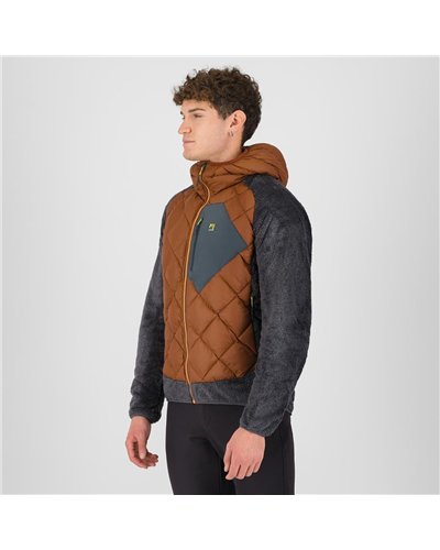 Karpos Marmarole Up Giacca con Cappuccio Uomo, Mohogany/Woodl. Gray