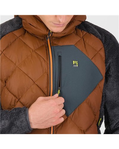 Karpos Marmarole Up Giacca con Cappuccio Uomo, Mohogany/Woodl. Gray