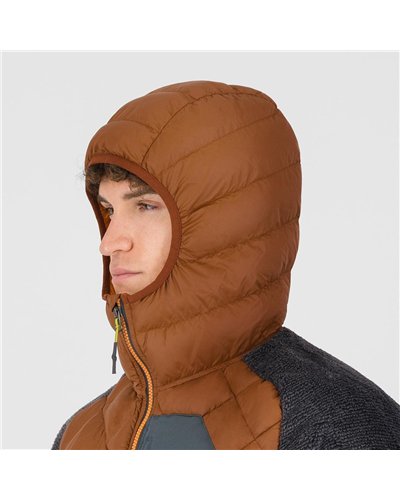 Karpos Marmarole Up Men's Hooded Jacket, Mohogany/Woodl. Gray