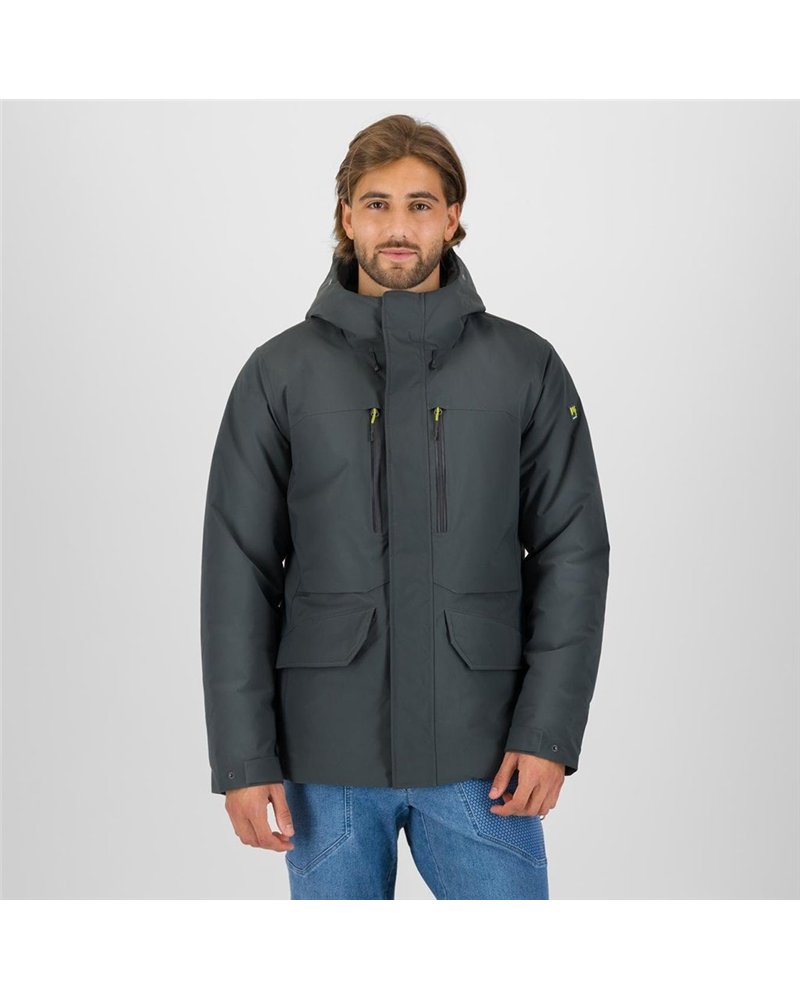 Karpos Vandelli Giacca con Cappuccio Uomo, Woodl. Gray