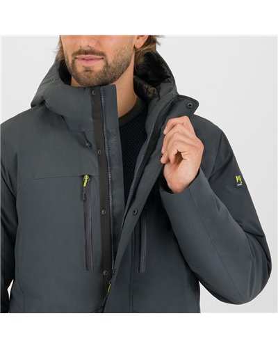Karpos Vandelli Giacca con Cappuccio Uomo, Woodl. Gray