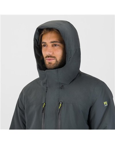 Karpos Vandelli Giacca con Cappuccio Uomo, Woodl. Gray