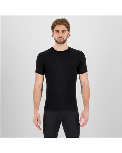 Karpos Dinamico Merino 130 T-Shirt Maglia Intimo Maniche Corte Uomo, Nero
