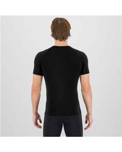 Karpos Dinamico Merino 130 T-Shirt Maglia Intimo Maniche Corte Uomo, Nero