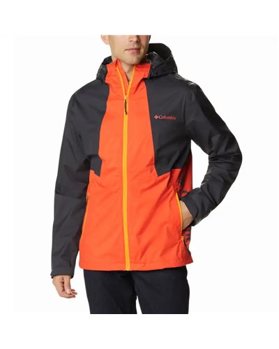 Columbia Inner Limits II Men's Waterproof Hooded Jacket, Red Quartz/Shark