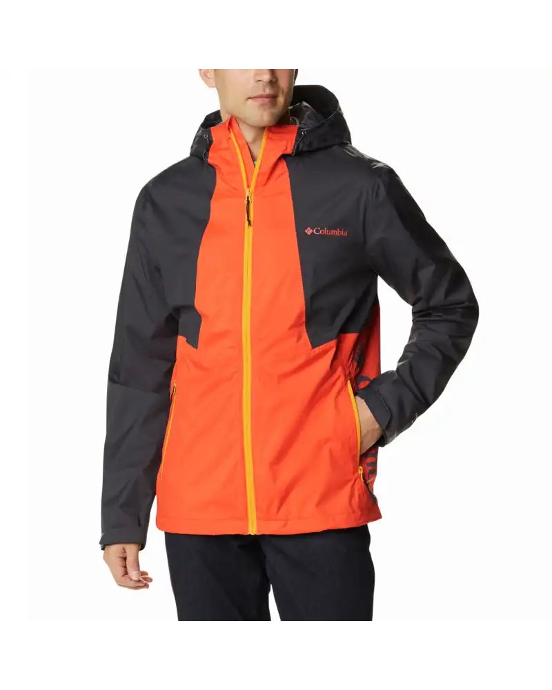 Columbia Inner Limits II Men's Waterproof Hooded Jacket, Red Quartz/Shark
