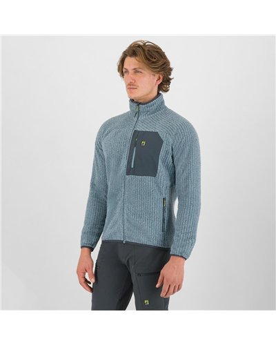 Karpos Rocchetta Evo Men's Fleece, Smoke Blue/Woodl. Gray