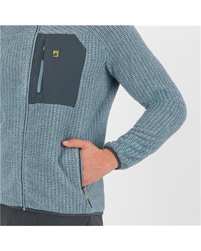 Karpos Rocchetta Evo Men's Fleece, Smoke Blue/Woodl. Gray