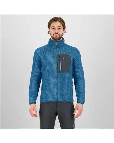 Karpos Rocchetta Evo Men's Fleece, Deep Water/Woodl. Gray