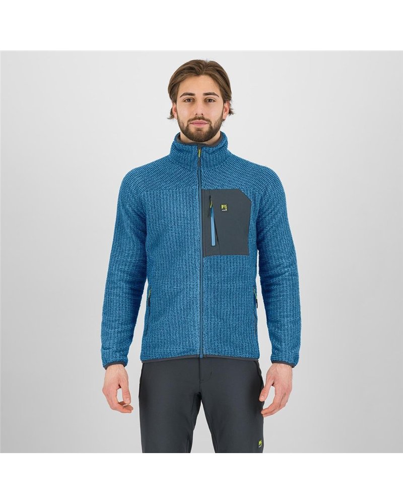 Karpos Rocchetta Evo Men's Fleece, Deep Water/Woodl. Gray