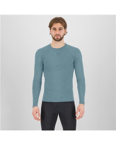 Karpos Dinamico Merino 180 Jersey LS Men's Long Sleeve Base Layer, Smoke Blue