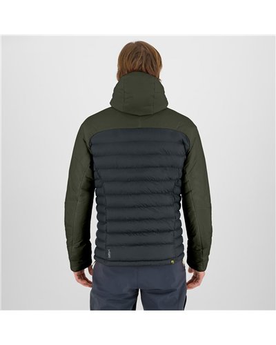 Karpos Sass D'Ortiga Men's Hooded Down Jacket, Woodl. Gray/Deep Dephts