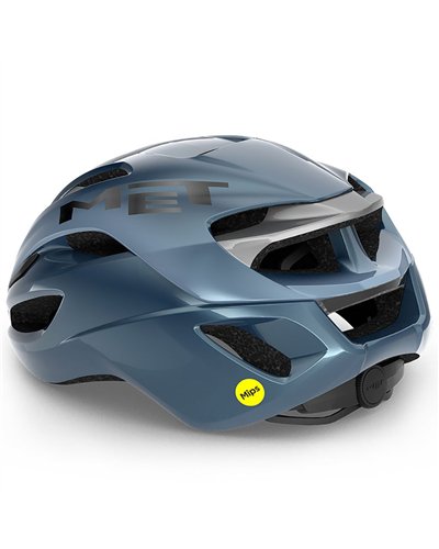 Met Rivale MIPS Road Cycling Helmet, Glossy Navy/Silver