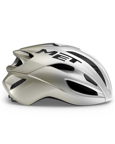 Met Rivale MIPS Road Cycling Helmet, Glossy Silver/Gray