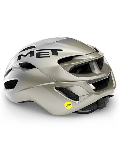 Met Rivale MIPS Road Cycling Helmet, Glossy Silver/Gray
