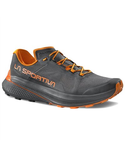 La Sportiva Prodigio Men's Trail Running Shoes, Carbon/Marmalade
