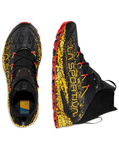 La Sportiva Uragano GTX Gore-Tex Men's Trail Running Shoes, Black/Yellow