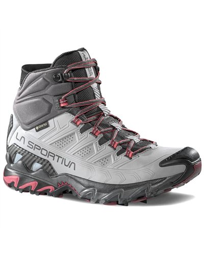 La Sportiva Ultra Raptor II Mid Leather GTX Gore-Tex Women's Speed Hiking Shoes, Cloud/Redwood