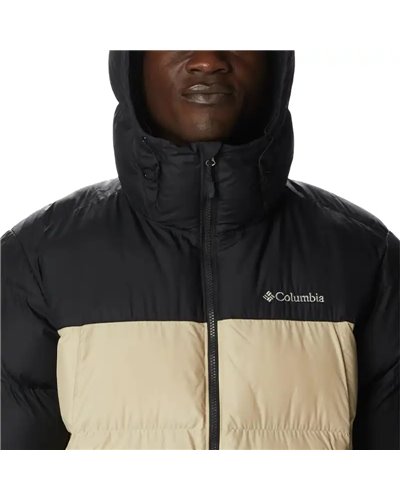 Columbia Pike Lake Hooded Giacca Piumino con Cappuccio Uomo, Ancient Fossil/Black