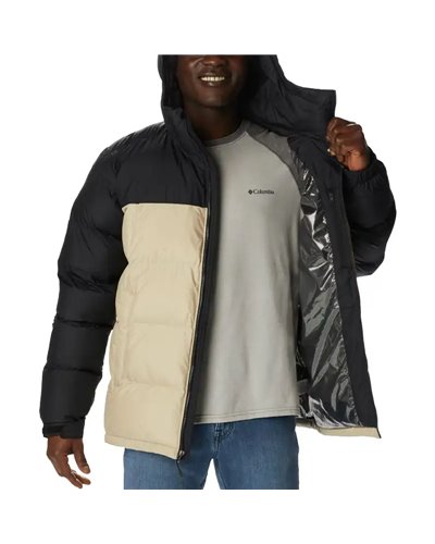 Columbia Pike Lake Hooded Giacca Piumino con Cappuccio Uomo, Ancient Fossil/Black