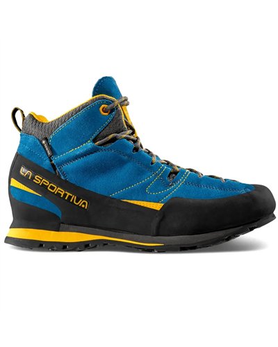 La Sportiva Boulder X Mid GTX Gore-Tex Men's Approach/Trekking Boots, Blue/Yellow