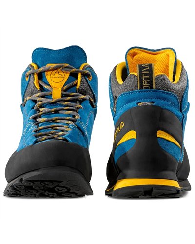La Sportiva Boulder X Mid GTX Gore-Tex Men's Approach/Trekking Boots, Blue/Yellow