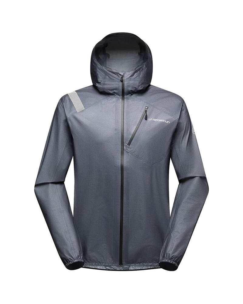 La Sportiva Aequilibrium Lite GTX Gore-Tex Men's Hooded Jacket, Onyx/Chalk