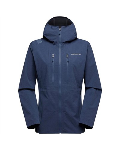 La Sportiva Elixir Shell Spectra Men's Hooded Jacket, Night Sky/Chalk