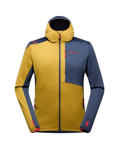 La Sportiva Chill Thermal Giacca in Pile Uomo con Cappuccio, Savana/Night Sky