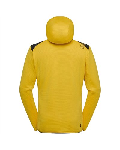 La Sportiva Lucendro Thermal Giacca Mid Layer Uomo con Cappuccio, Giallo/Nero