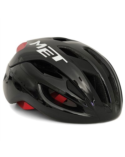 Met Rivale MIPS Road Cycling Helmet, Glossy Black/Red