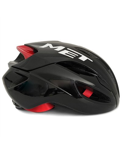 Met Rivale MIPS Road Cycling Helmet, Glossy Black/Red