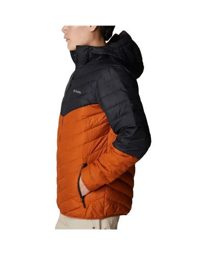 Columbia Eddie Gorge Men's Hooded Down Jacket, Warm Copper/Black