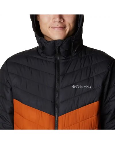 Columbia Eddie Gorge Men's Hooded Down Jacket, Warm Copper/Black