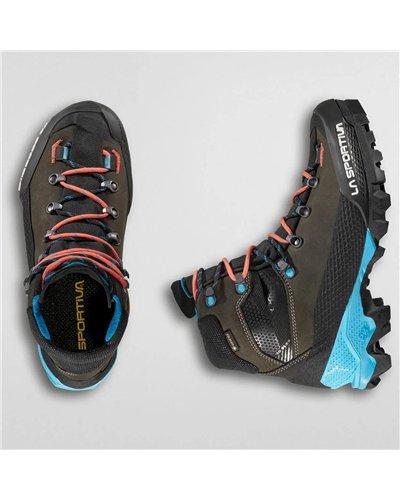 La Sportiva Aequilibrium LT GTX Gore-Tex Women's Mountaineering Boots, Black/Hibiscus