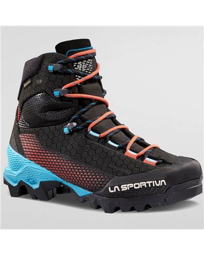 La Sportiva Aequilibrium ST GTX Gore-Tex Women's Mountaineering Boots, Black/Hibiscus