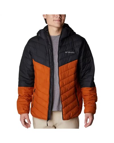 Columbia Eddie Gorge Men's Hooded Down Jacket, Warm Copper/Black